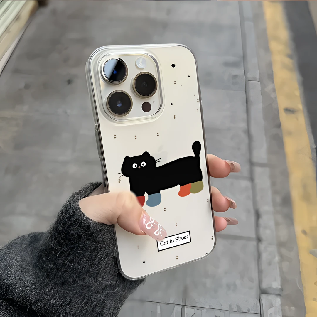 彩色袜子猫适用iPhone16小米15pro华为苹果14promax手机壳x防摔xr