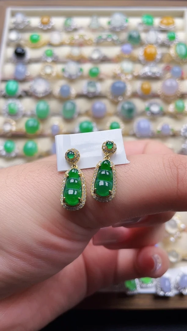 银S925镶嵌戒指翡翠178