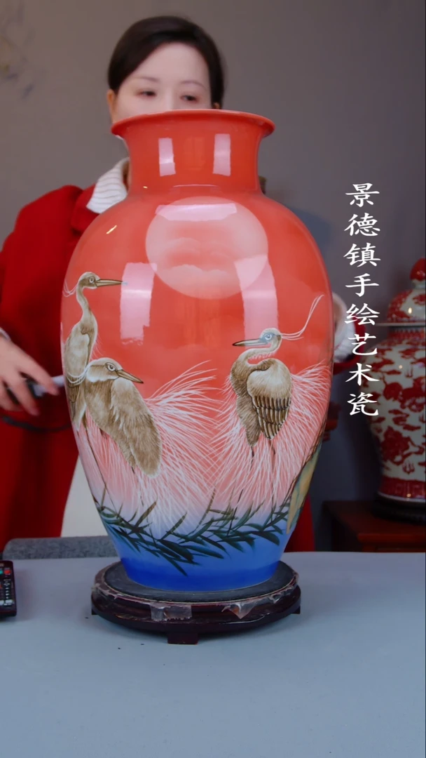 摆件陶瓷景德镇手工手绘陶瓷摆件80