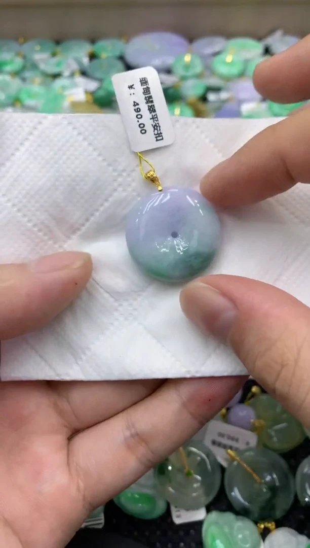 颈饰未镶嵌翡翠天然缅甸翡翠A货