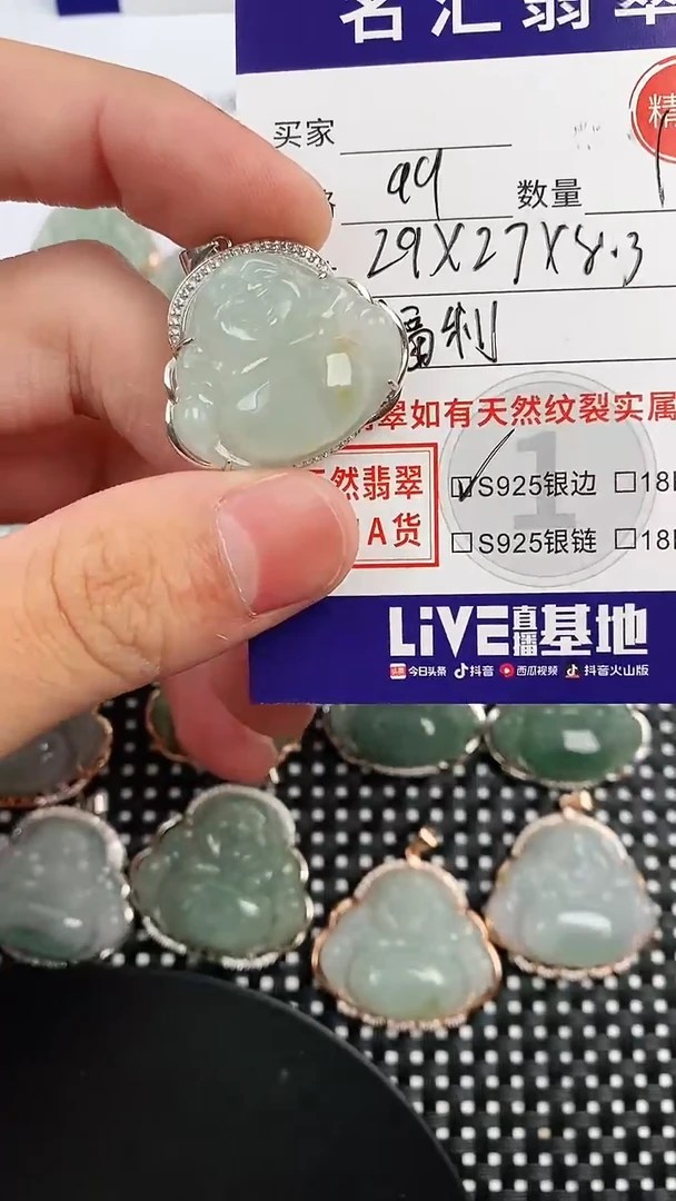 翡翠银S925镶嵌颈饰·