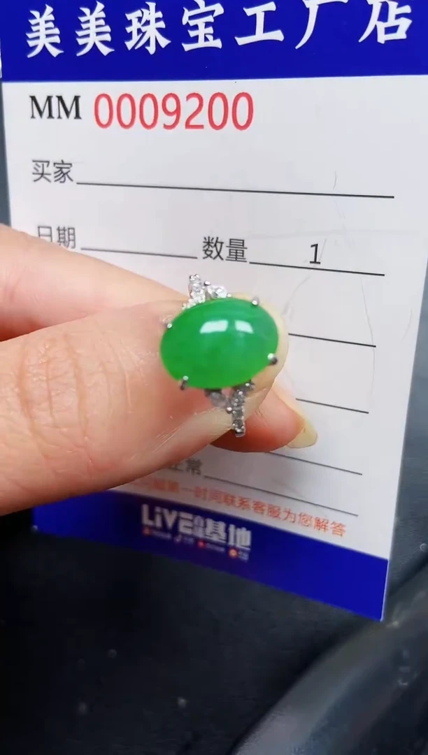 翡翠银S925镶嵌颈饰9200