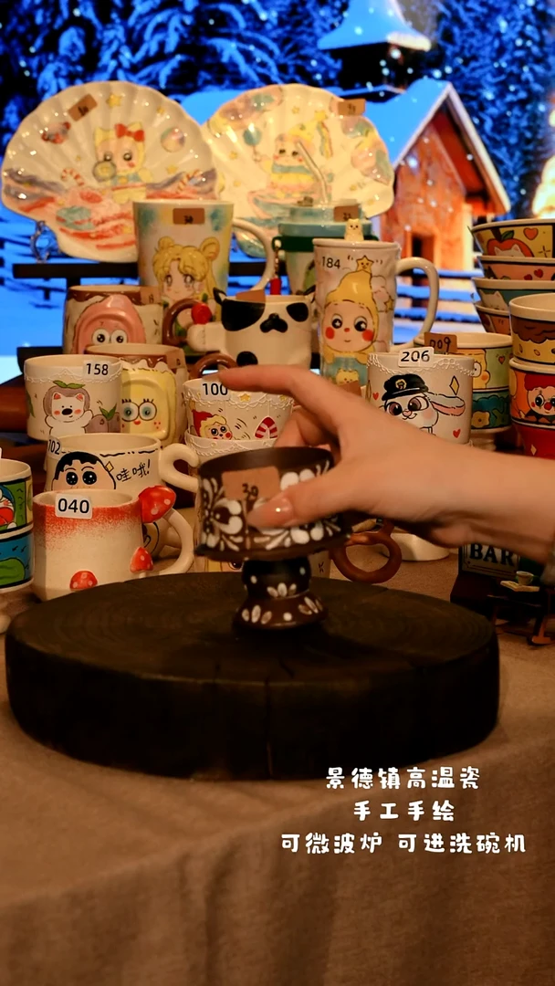 陶瓷030景德镇原创设计师款高温陶瓷手工手绘