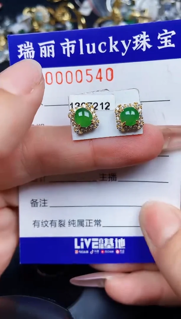 翡翠银S925镶嵌颈饰0540