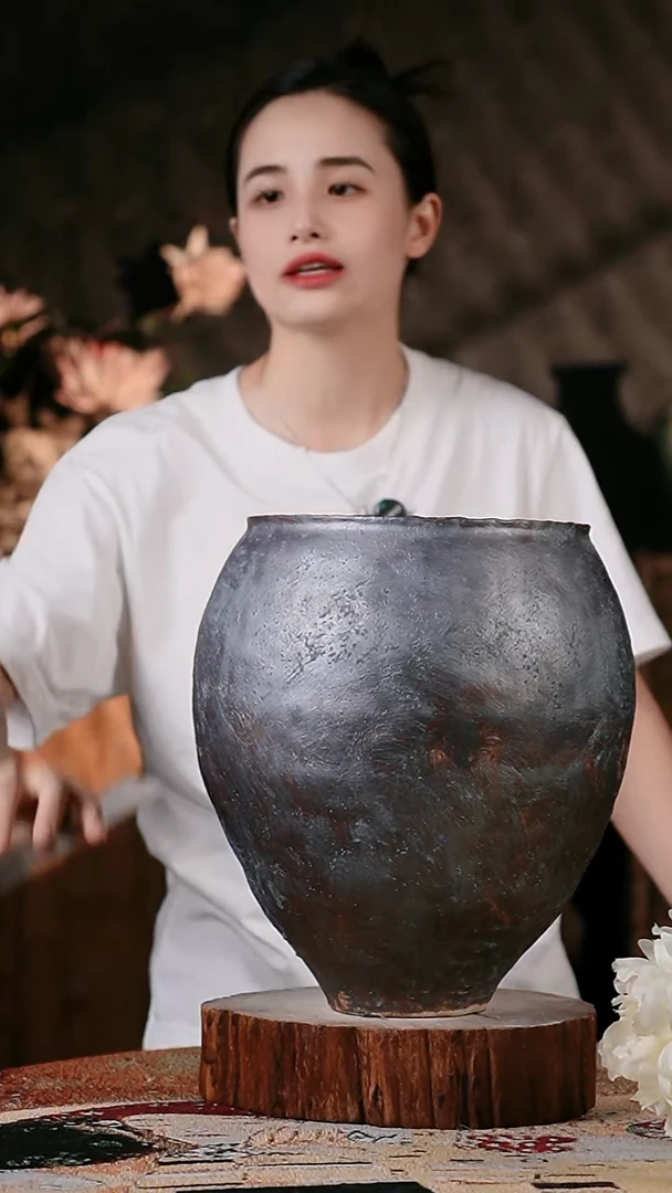 摆件景德镇高温陶瓷微瑕花器22*33