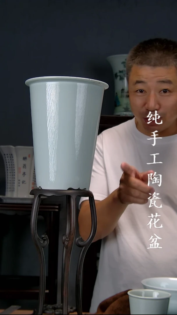 景德镇手工陶瓷花盆