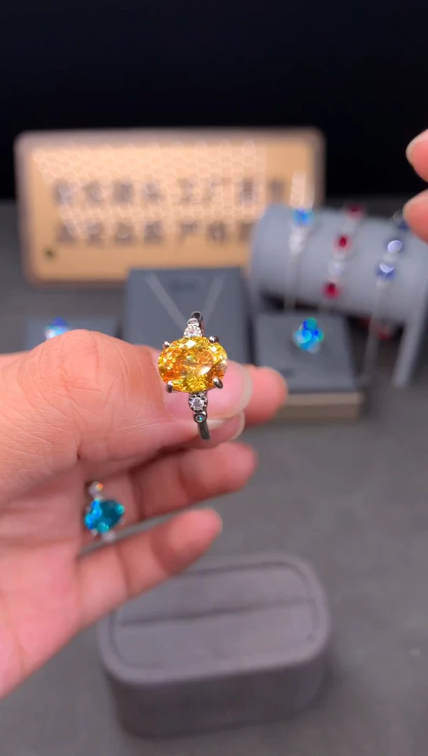 银S925镶嵌戒指碧玺1111