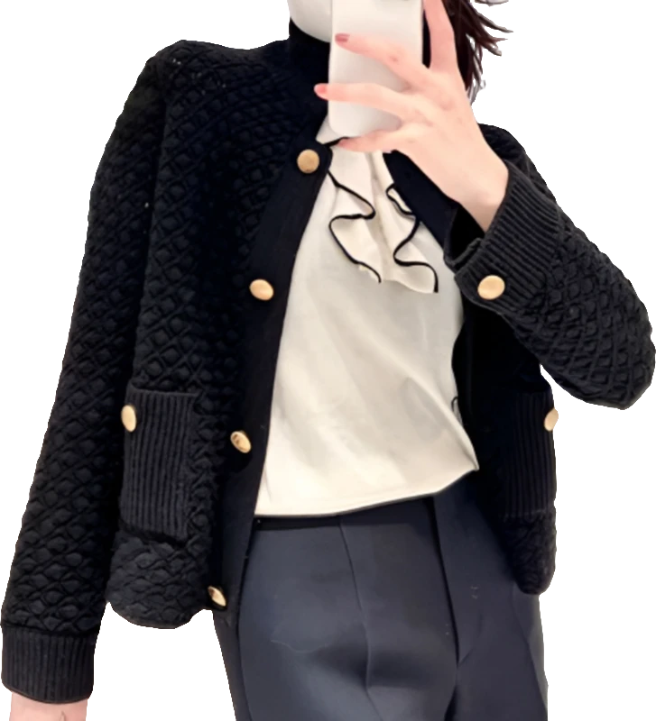 多儿秋冬季厚款秋冬毛呢外套外套气质休闲小香风