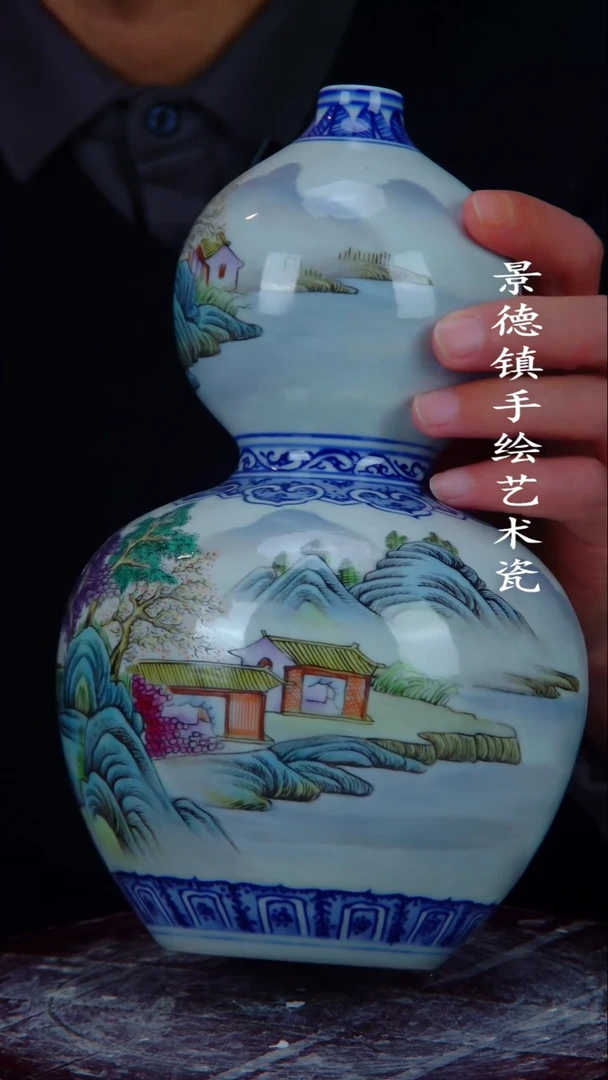 摆件陶瓷景德镇手工手绘陶瓷摆件79