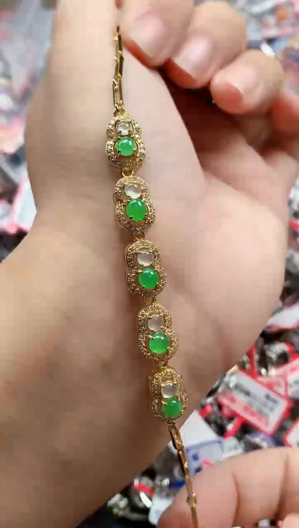银S925镶嵌戒指翡翠天然A货缅甸翡翠