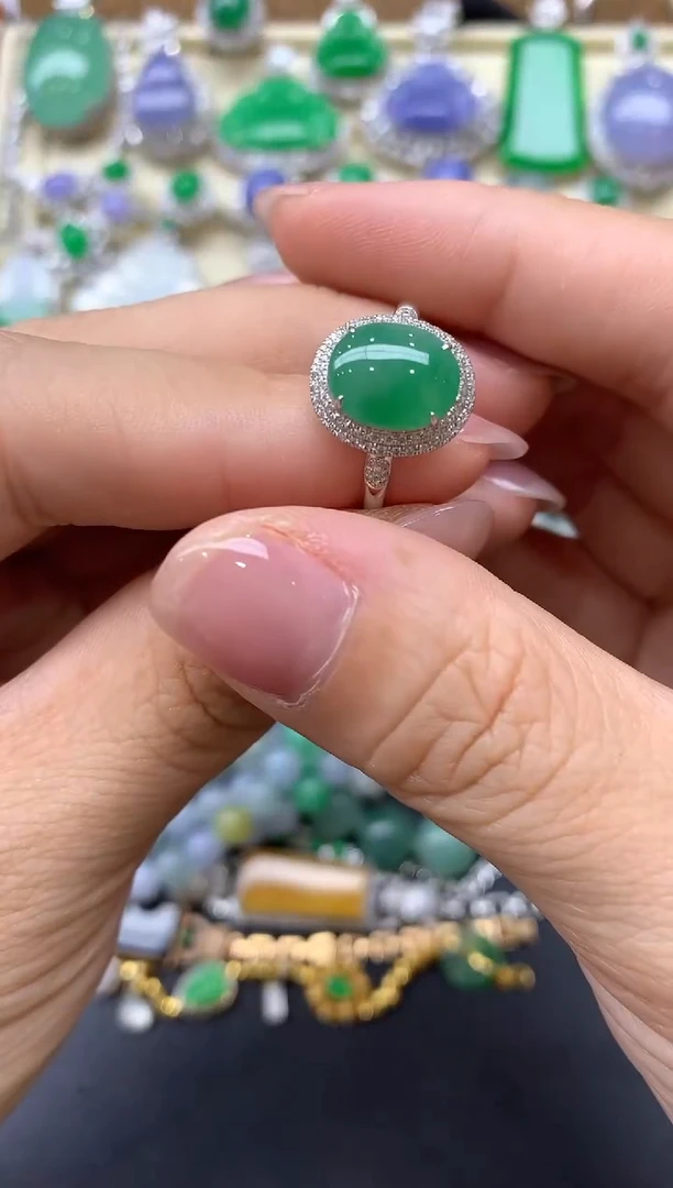 【闪购商品】翡翠戒指18K金镶嵌210中国好珍宝13