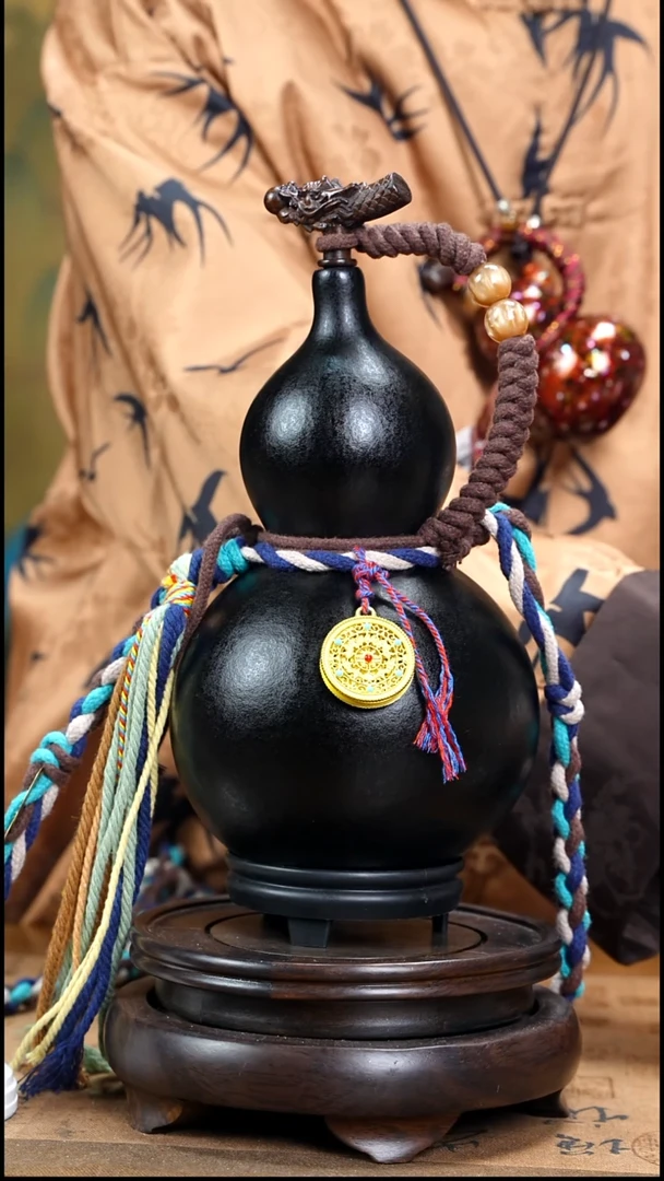 XS059藏绳款大漆酒葫芦（现货现发）