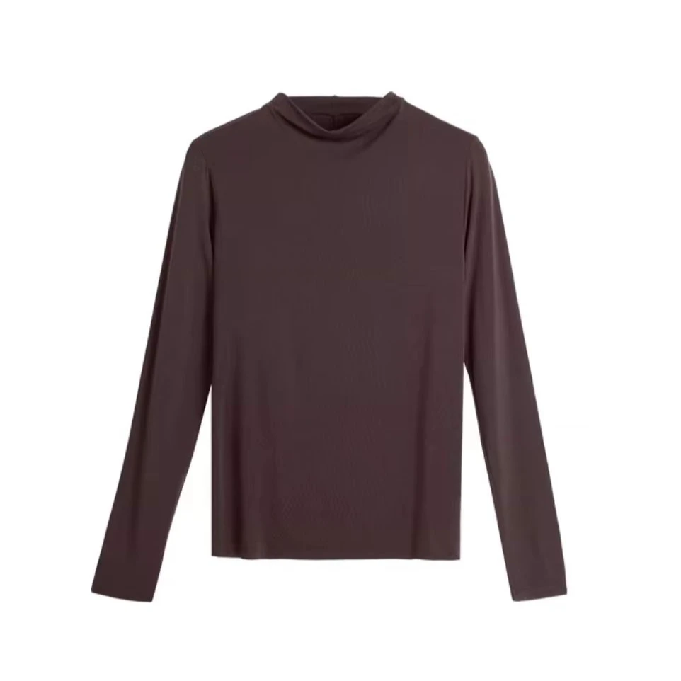 女士小立领奶皮肌底衣