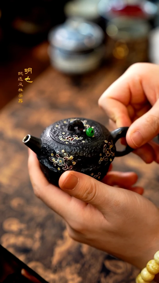 【闪购商品】1明也茶器/ 岩墨黑壶一个