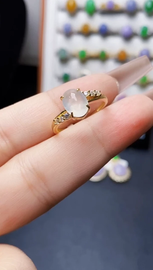 银S925镶嵌戒指翡翠3211