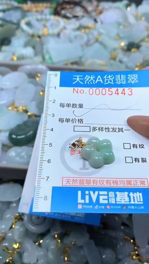 颈饰未镶嵌翡翠净货挂件-5443