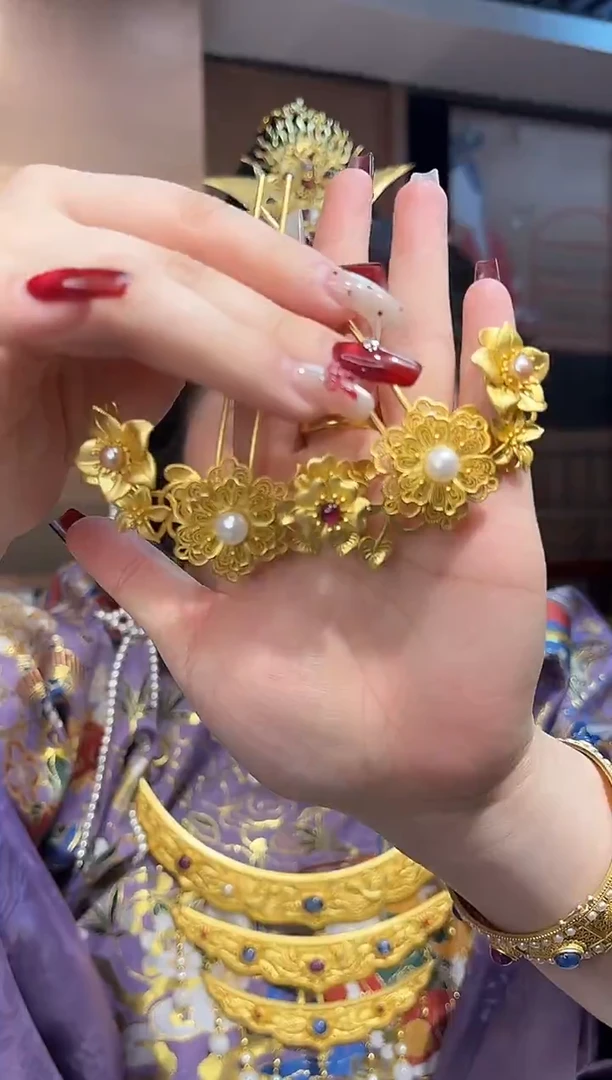 无925银花丝掩鬓/对