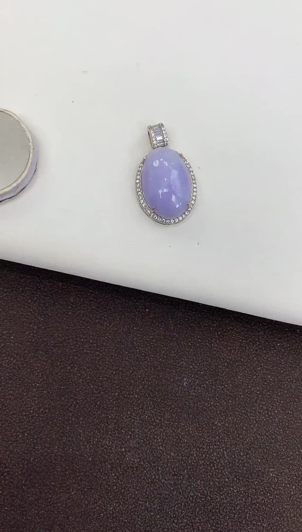 颈饰银S925镶嵌翡翠天然缅甸a货翡翠(多样性发其一)