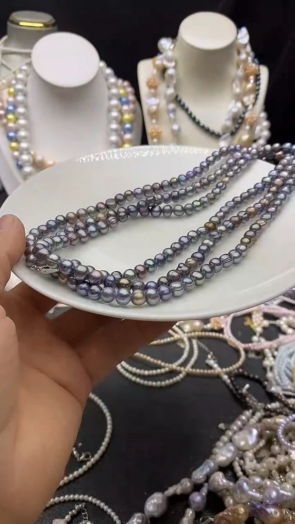 颈饰未镶嵌淡水珍珠多人毛衣链