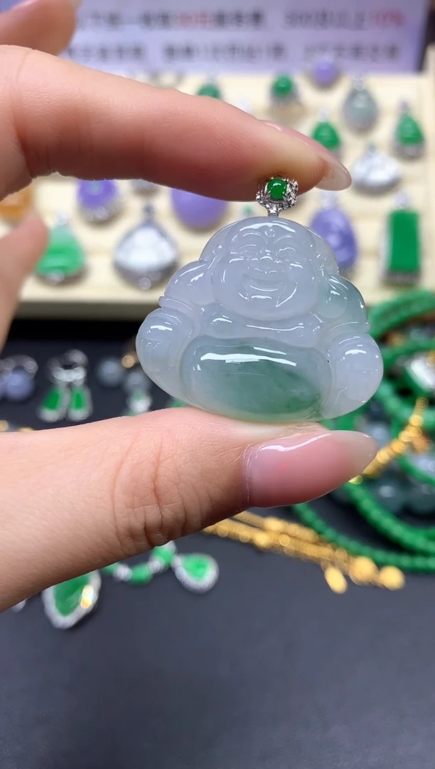 【闪购商品】翡翠吊坠(不含链)18K金镶嵌吊坠|1900+190