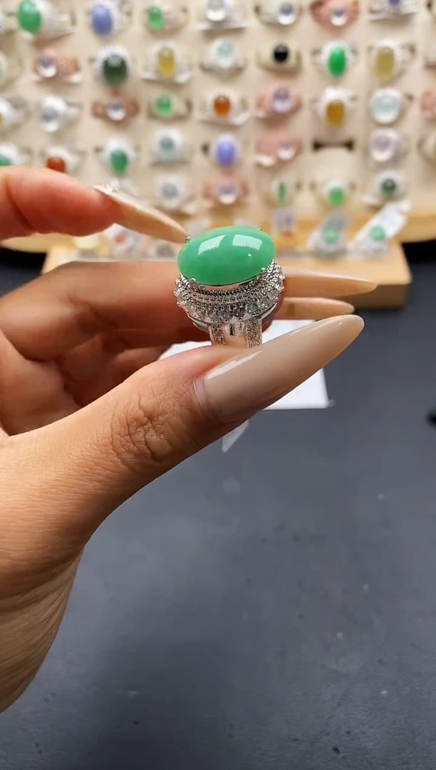 未镶嵌戒指翡翠缅甸天然A货翡翠2 8-10