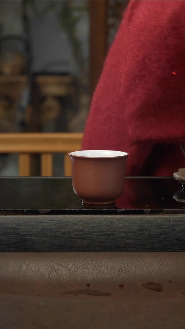 茶壶紫砂5 紫泥白釉杯80cc