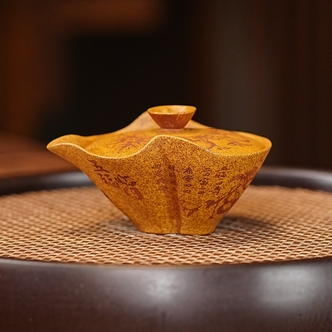 宜兴手工紫砂茶具 原矿段泥泥料柴烧刻绘福禄五福临门手抓壶紫砂