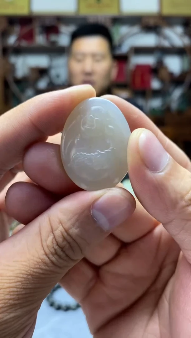 和田玉未镶嵌挂件佛公