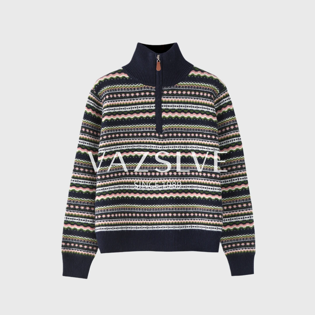 【VAZSLVE/全新奢品】捡漏 "半岛铁盒”羊绒费尔岛风针织毛衣msl1167