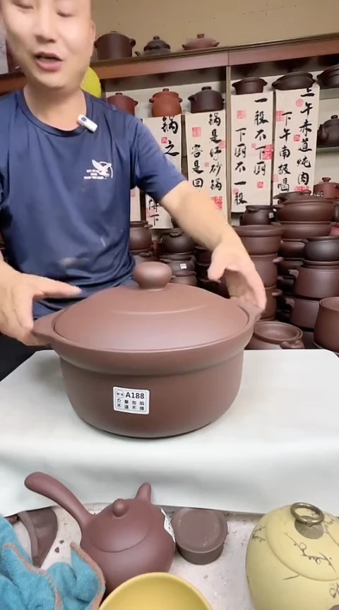 宜兴紫砂微瑕5升锅A188