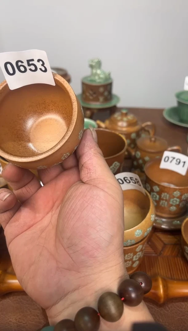 宝相花缸杯龙泉青瓷