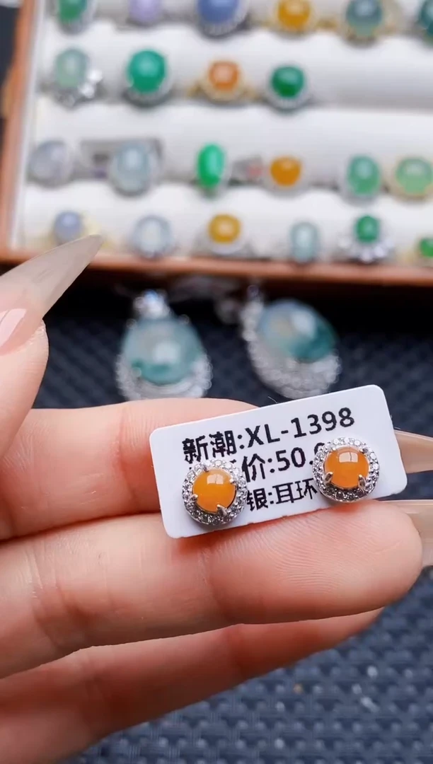 银S925镶嵌戒指翡翠6167