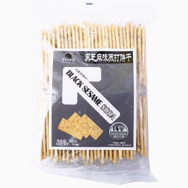 菓子町园道-黑芝麻味苏打饼干360g*2