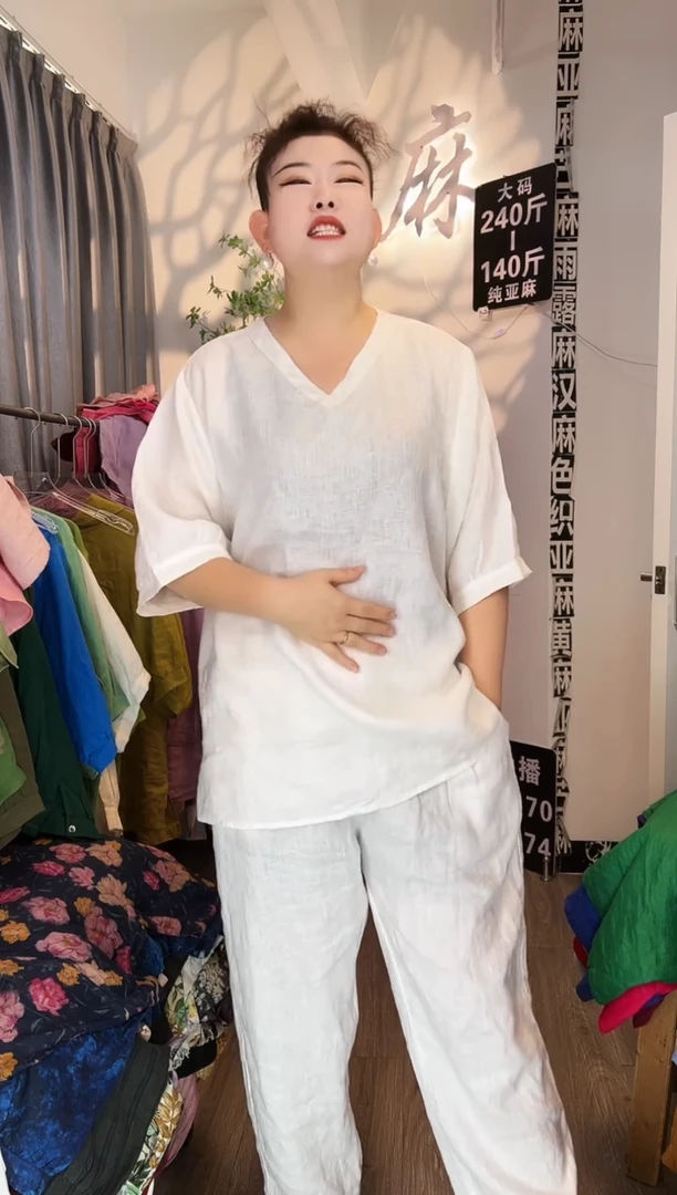 亚麻汉麻苎麻大码女装。