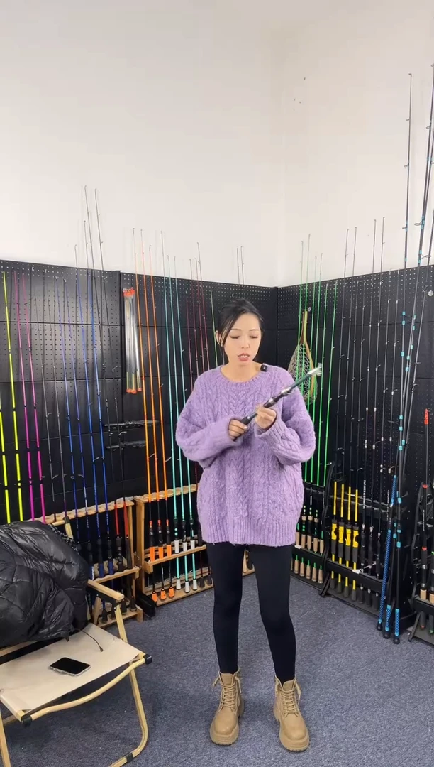 1.8m碳素伶俐虫绿色1.8米直柄（瑕疵尾货竿，没有售后，介意勿拍）