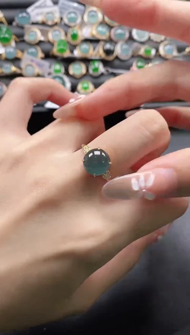 【闪购商品】翡翠戒指银S925镶嵌11111-