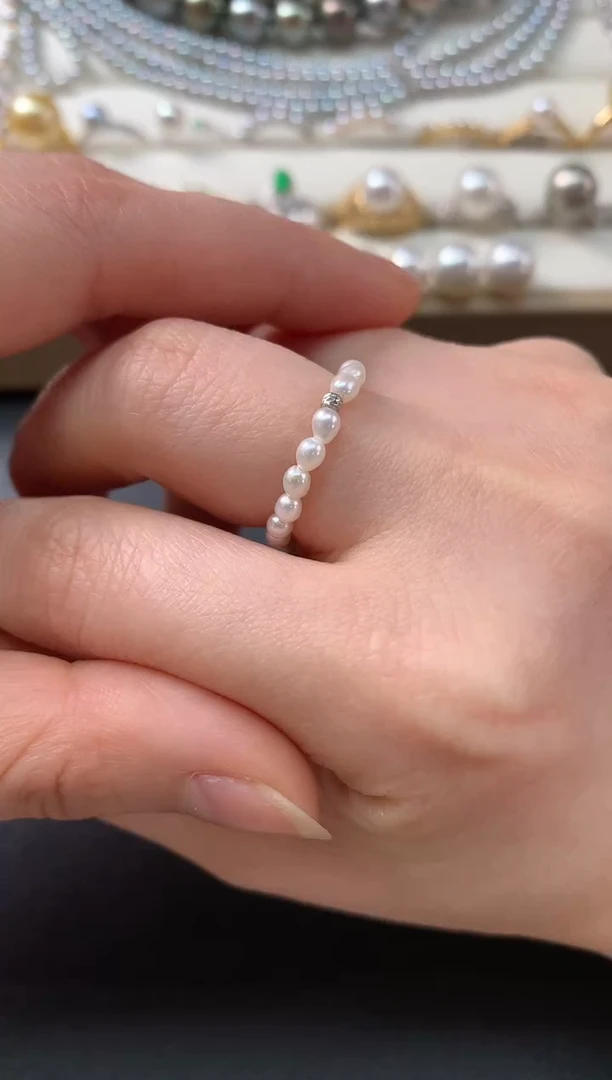 【闪购商品】淡水珍珠戒指未镶嵌Z221|49