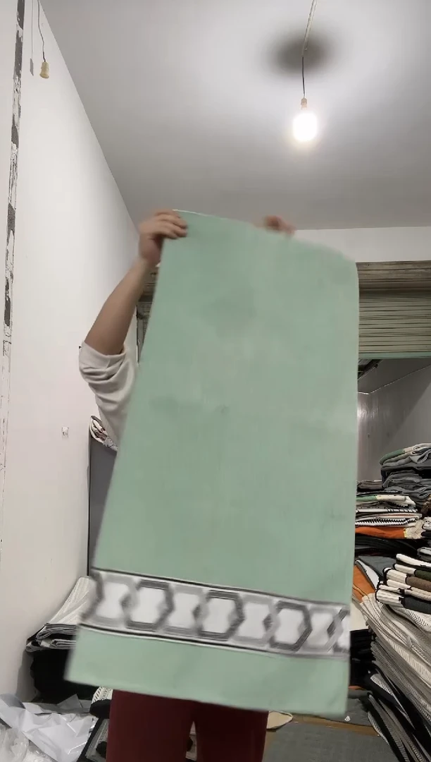 雪尼尔90*90青色中国风