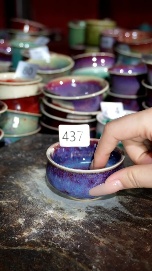 摆件精品窑变钧瓷茶器