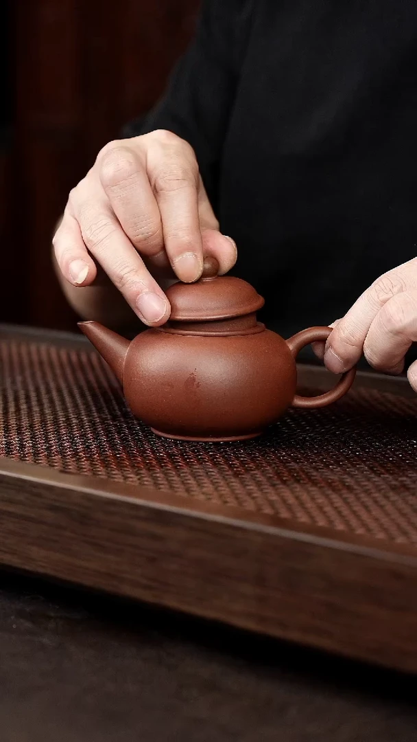 茶壶紫砂红皮龙  水平