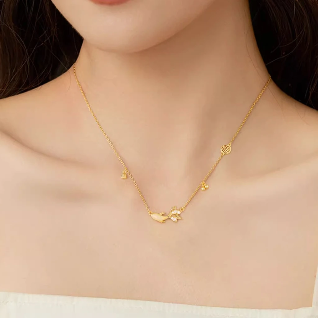 FARCOKO/法蔻 吊坠925银 锦鲤项链轻奢百搭高级感生日礼物送女友