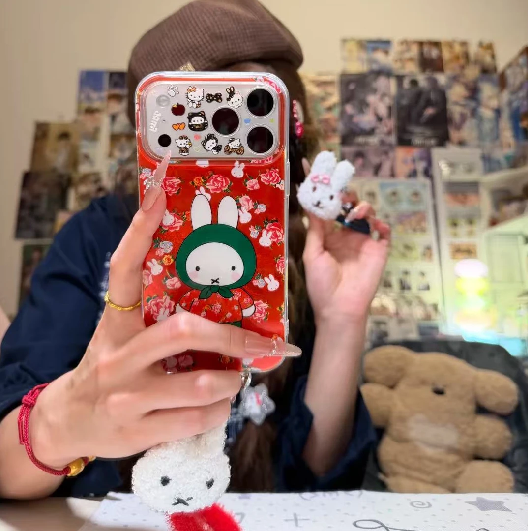 花袄米菲适用苹果华为vivo小米oppo手机壳iphone17/16/14壳卡通