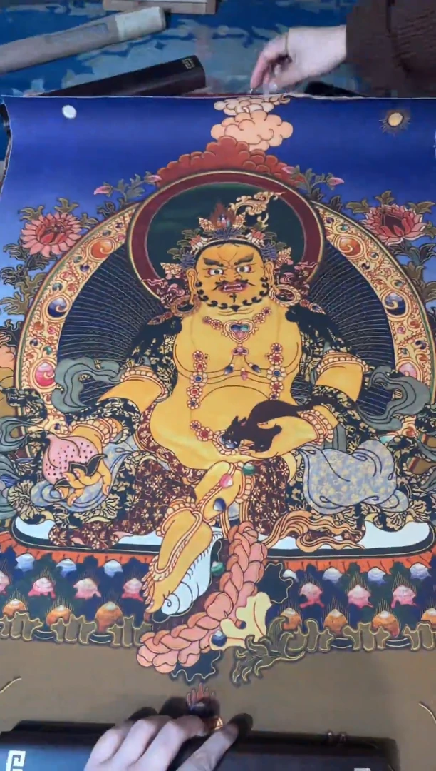 卷轴画龙妹的唐卡tk16066