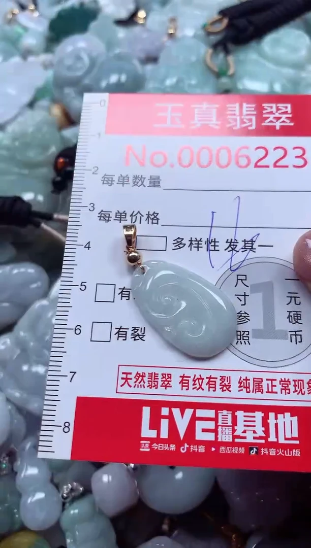 吊坠(不含链)未镶嵌翡翠6223