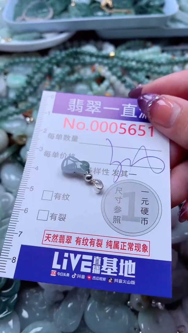 翡翠未镶嵌吊坠(不含链)5651