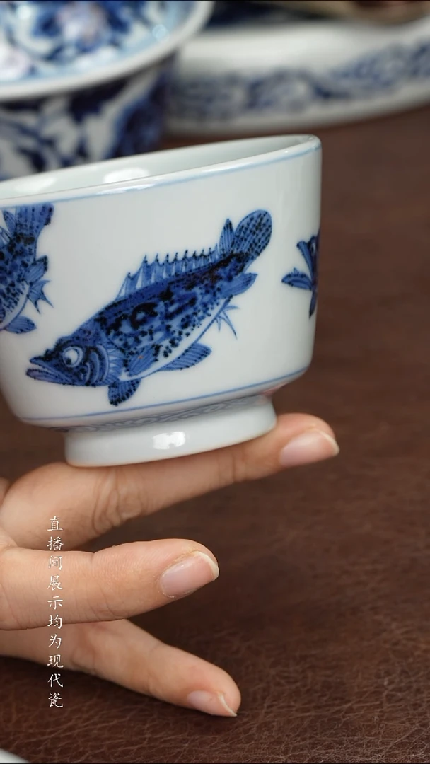 素月明河鱼藻马蹄杯