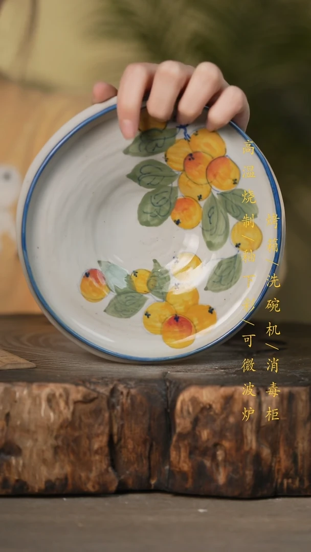 瓷片景德镇高温釉下彩可微波烤箱洗碗机