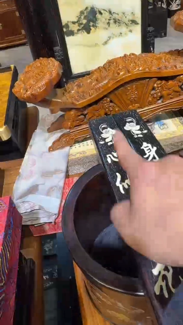 木紫檀丫丫镇尺邵氏紫檀木艺
