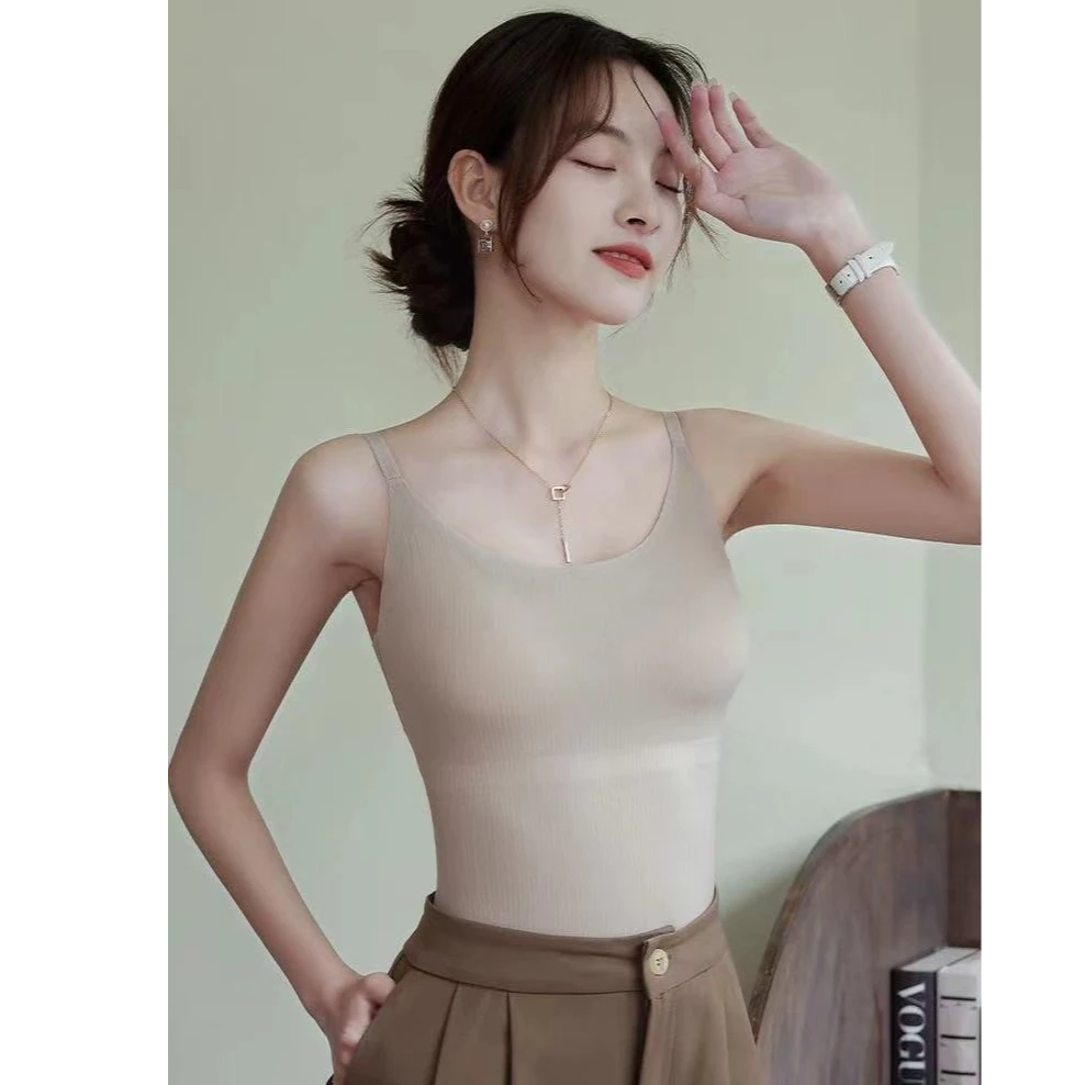 女一体吊带 自带胸垫美背-6666（实物以直播间为准）