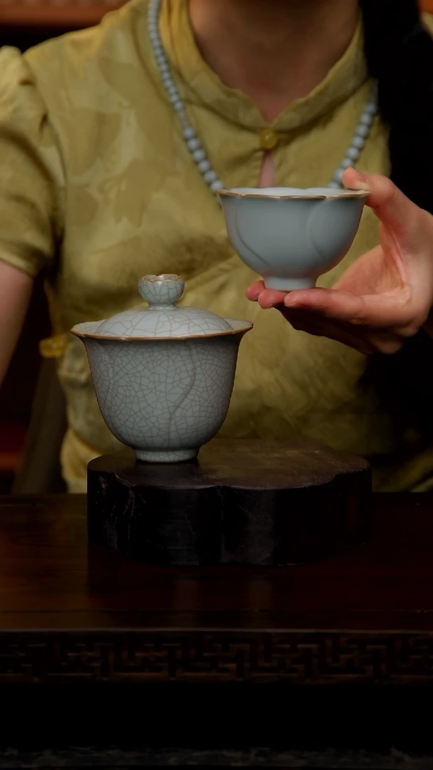 杯立减钜惠！花满堂盖碗一只+水云杯一只